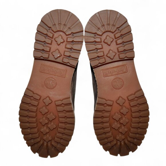 Timberland Mens 6" Nubuck Boots Size 7.5 Distressed Brown Leather Bronze Eyelets - Picture 10 of 11